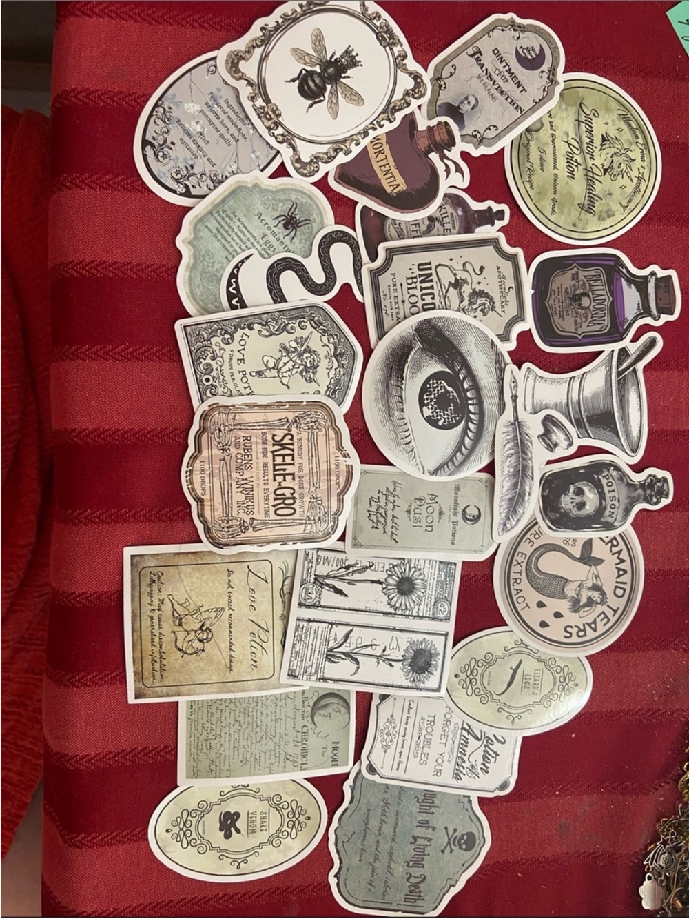 Vintage Apothecary Home Design Sticker Set — 25 Stickers